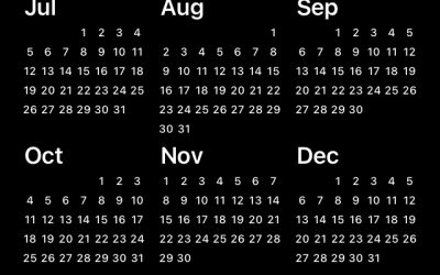 2021 Calendar of Events